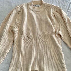Cream Zara Knit Sweater